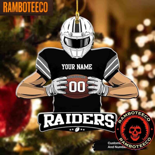 NFL Las Vegas Raiders Special Football Game Player Christmas Tree Decorations Ornament
