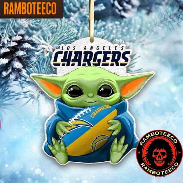 NFL Los Angeles Chargers Special Baby Yoda Star Wars Movies Christmas Tree Decorations Ornament