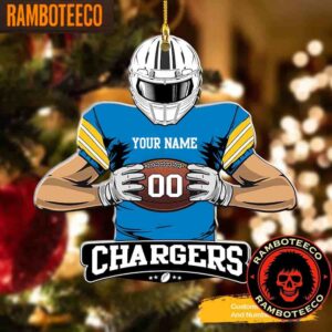 NFL Los Angeles Chargers Special Football Game Player Christmas Tree Decorations Ornament