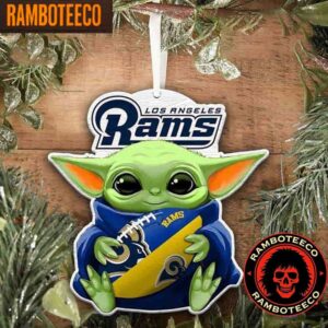 NFL Los Angeles Rams Special Baby Yoda Star Wars Movies Christmas Tree Decorations Ornament