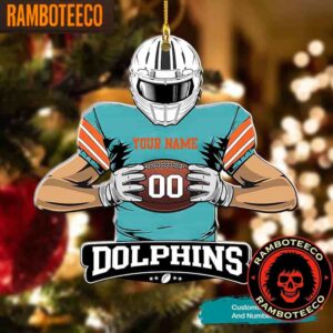 NFL Miami Dolphins Special Football Game Player Christmas Tree Decorations Ornament