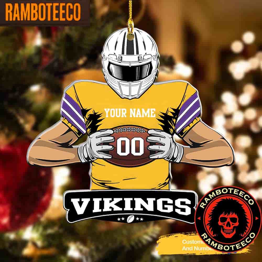 NFL Minnesota Vikings Special Football Game Player Christmas Tree Decorations Ornament NFL Minnesota Vikings Special Football Game Player Christmas Tree Decorations Ornament