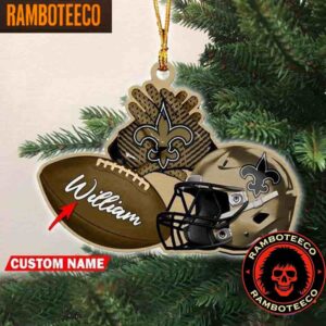 NFL New Orleans Saints Football Helmets Christmas Tree Decorations Ornament