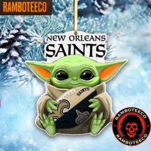 NFL New Orleans Saints Special Baby Yoda Star Wars Movies Christmas Tree Decorations Ornament