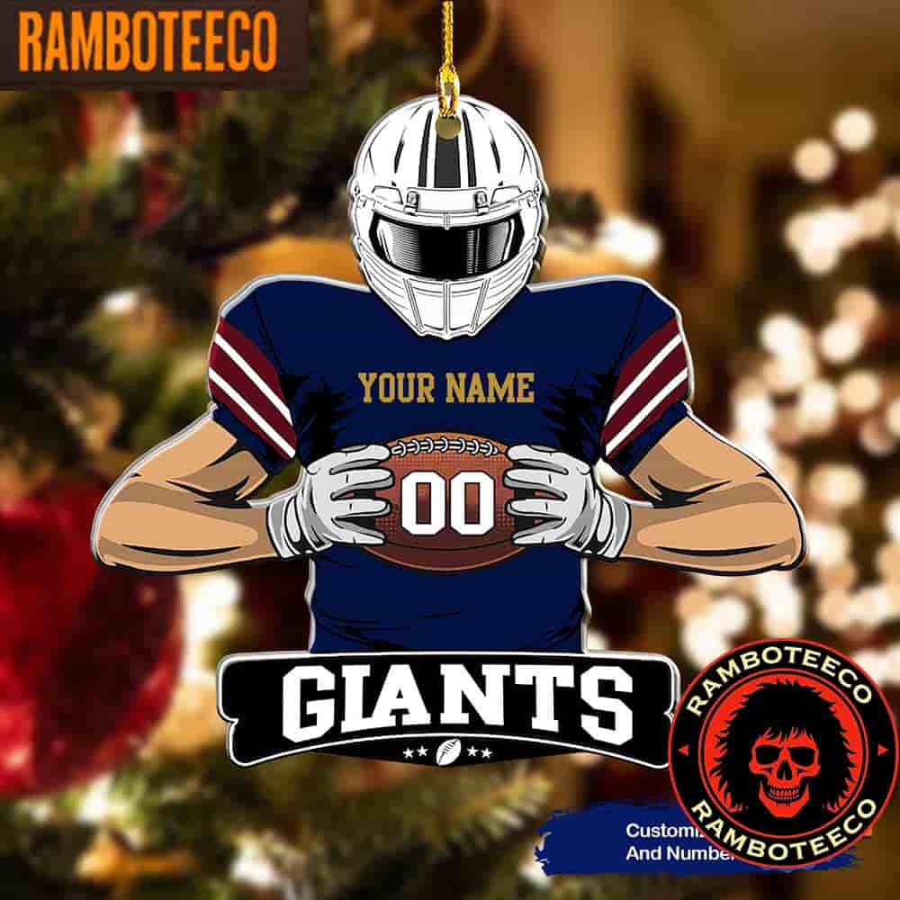 NFL New York Giants Special Football Game Player Christmas Tree Decorations Ornament NFL New York Giants Special Football Game Player Christmas Tree Decorations Ornament