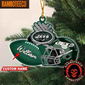 NFL New York Jets Football Helmets Christmas Tree Decorations Ornament