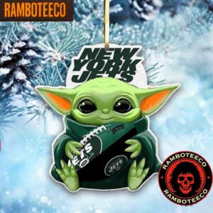 NFL New York Jets Special Baby Yoda Star Wars Movies Christmas Tree Decorations Ornament