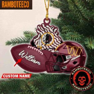 NFL Washington Commanders Football Helmets Christmas Tree Decorations Ornament