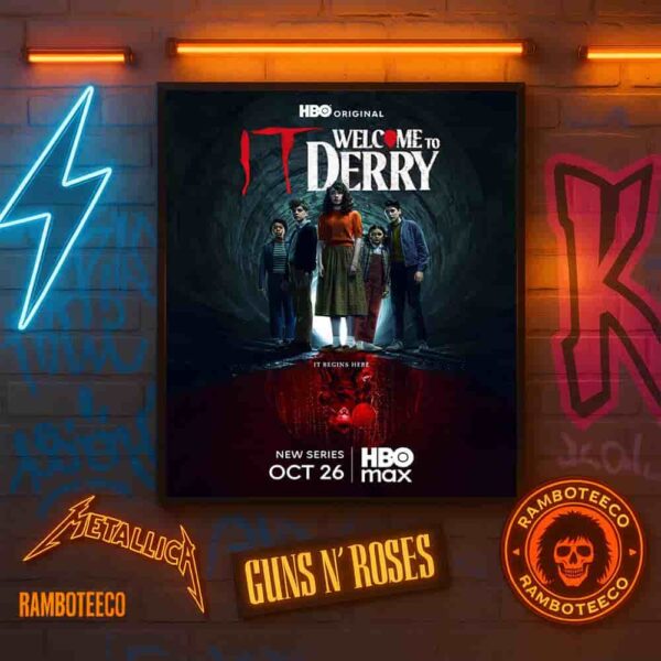 Official Poster IT Welcome To Derry It Begins Here No Use Running You’re Already Home Release On HBO Max On Oct 26 2025 Home Decor Poster Canvas