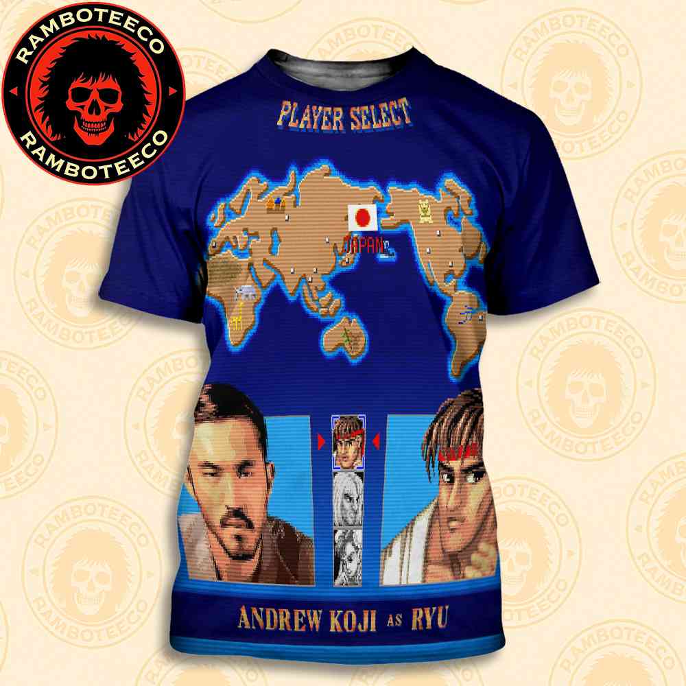 Official Poster Street Fighter Movie Andrew Koji As Ryu Japan Release In Theaters On Oct 16 2026 All Over Print T-Shirt Official Poster Street Fighter Movie Andrew Koji As Ryu Japan Release In Theaters On Oct 16 2026 All Over Print T-Shirt