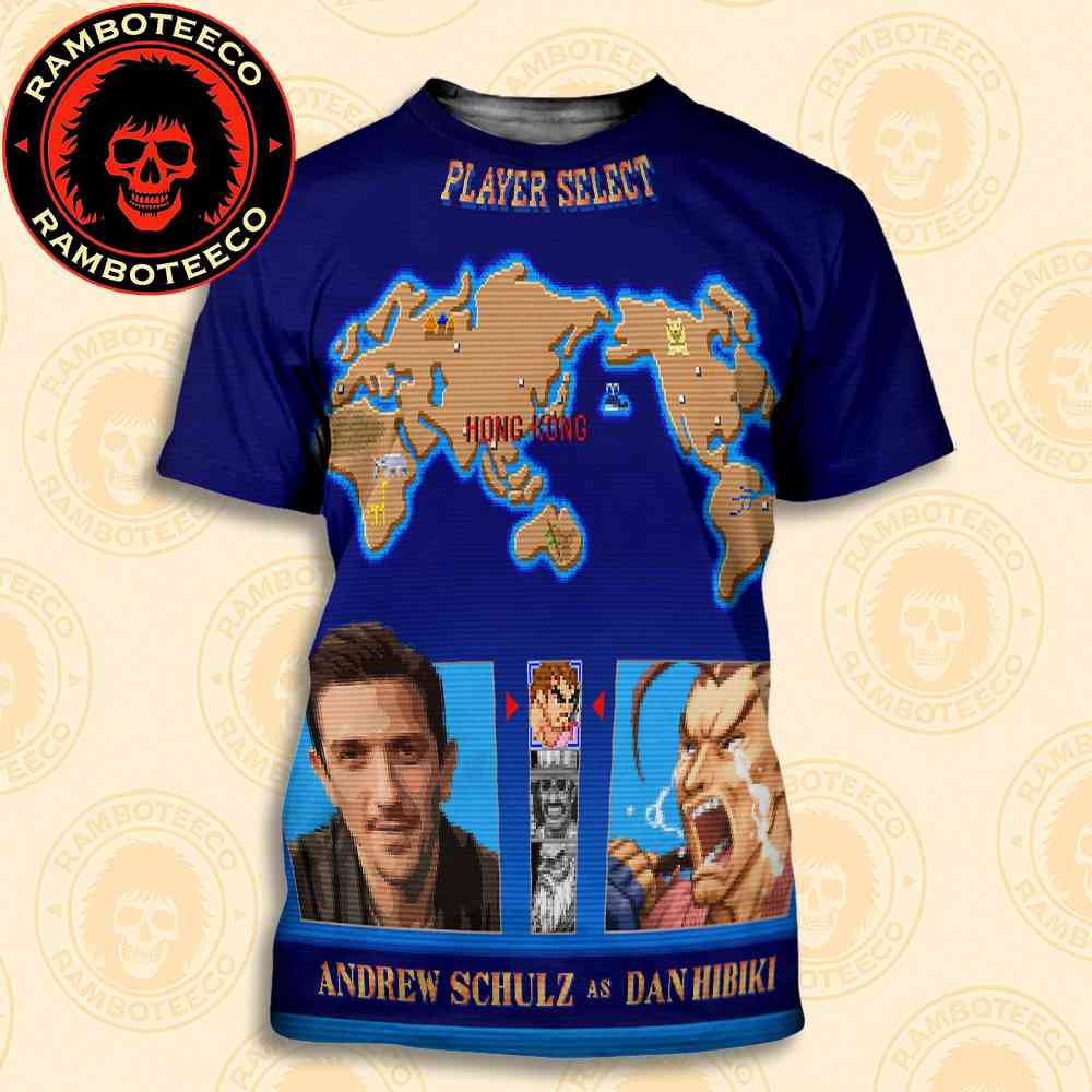 Official Poster Street Fighter Movie Andrew Schulz As Dan Hibiki Hong Kong Release In Theaters On Oct 16 2026 All Over Print T-Shirt Official Poster Street Fighter Movie Andrew Schulz As Dan Hibiki Hong Kong Release In Theaters On Oct 16 2026 All Over Print T-Shirt