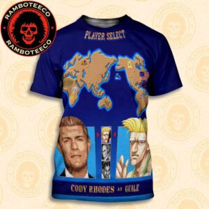 Official Poster Street Fighter Movie Cody Rhodes As Guile USA Release In Theaters On Oct 16 2026 All Over Print T-Shirt