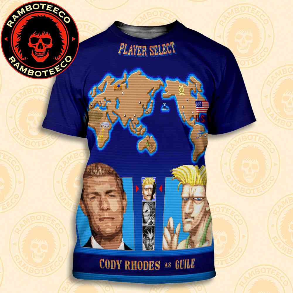 Official Poster Street Fighter Movie Cody Rhodes As Guile USA Release In Theaters On Oct 16 2026 All Over Print T-Shirt Official Poster Street Fighter Movie Cody Rhodes As Guile USA Release In Theaters On Oct 16 2026 All Over Print T-Shirt
