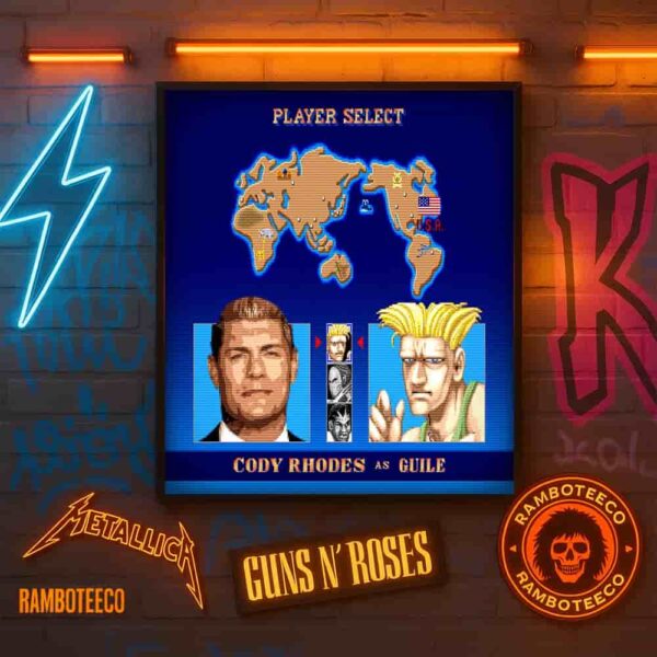 Official Poster Street Fighter Movie Cody Rhodes As Guile USA Release In Theaters On Oct 16 2026 Home Decor Poster Canvas