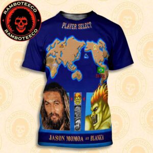 Official Poster Street Fighter Movie Jason Momoa As Blanka Brazil Release In Theaters On Oct 16 2026 All Over Print T-Shirt