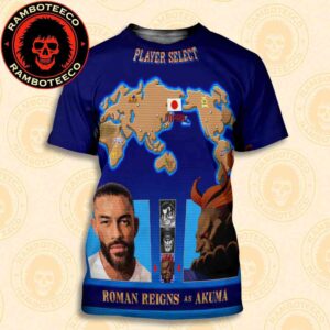 Official Poster Street Fighter Movie Roman Reigns As Akuma Japan Release In Theaters On Oct 16 2026 All Over Print T-Shirt