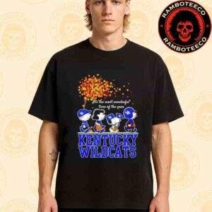 Peanuts Characters X Kentucky Wildcats NFL Its The Most Wonderful Time Of The Year Merchandise Unisex T-Shirt