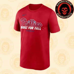 Philadelphia Phillies Built For All Nike Red 2025 MLB Postseason Authentic Collection Legend Merchandise Unisex T-Shirt