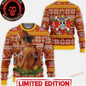 Portgas Ace One Piece Anime Xmas Gift Ugly Christmas Sweater