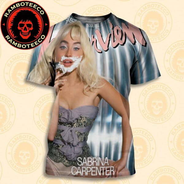 Sabrina Carpenter Cover Interview Magazine September 2025 Issue 562 All Over Print T-Shirt