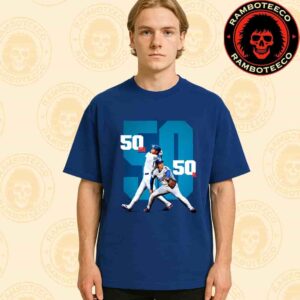Shohei Ohtani Los Angeles Dodgers The First Player In MLB History With 50 Homers And 50 Strikeouts In The Same Season Merchandise Unisex T-Shirt