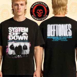 System Of A Down And Deftones  Exclusive Merch Tee In Toronto Canada On Sept 3-5 2025 At Rogers Stadium Two Sided Unisex T-Shirt